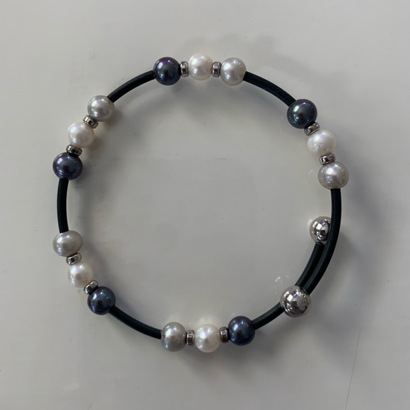 ✨Host Pick ✨ Genuine pearl sterling silver wrap bracelet 5pc set - Picture 3 of 4